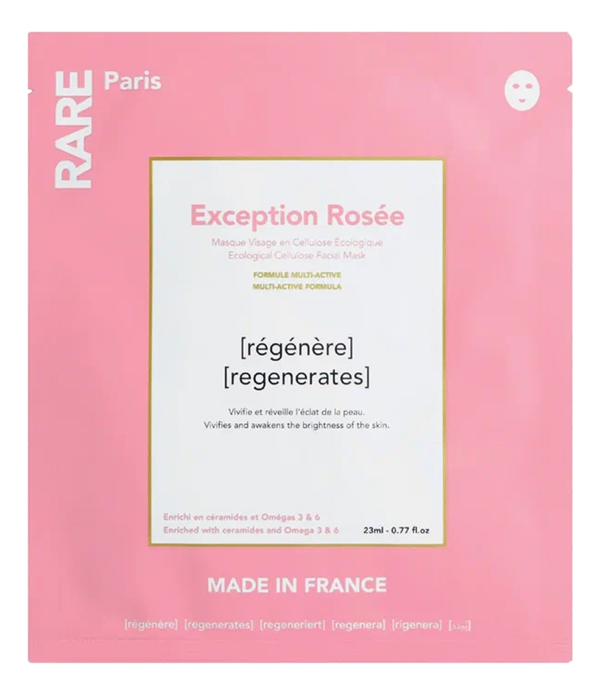 RARE Paris Восстанавливающая тканевая маска для лица Exception Rosee Regenerating Face Mask 23ml Маска 1шт